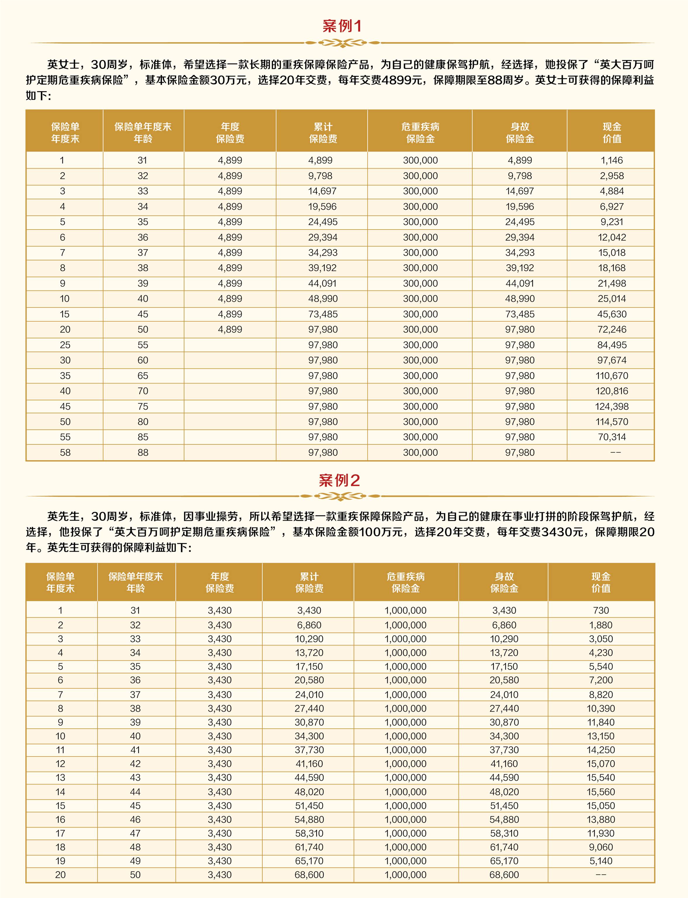 英大百万呵护定期危重疾病保险